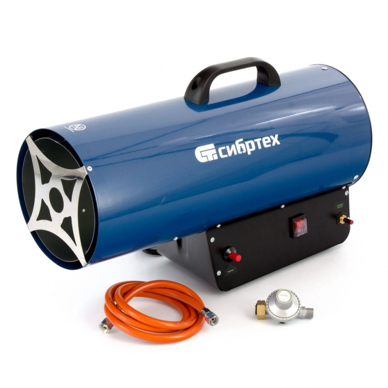 Газовая тепловая пушка СТГ-50, 50 кВт, 1400 м3/ч, пропан-бутан Сибртех (96454)