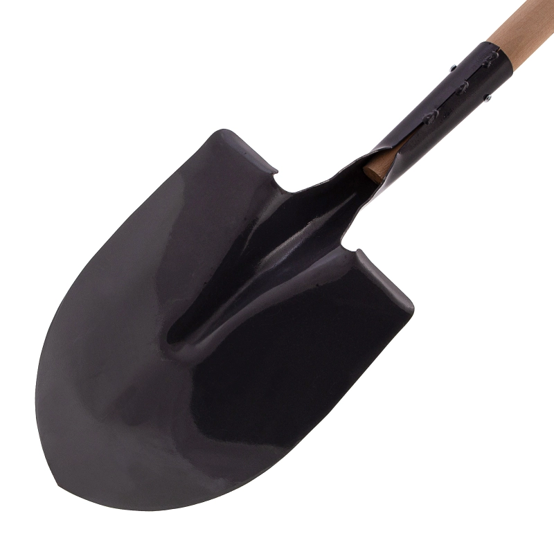 Лопата для сыпучих грузов, 215х290х1340 мм, деревянный лакированный черенок, Сибртех (61456)
