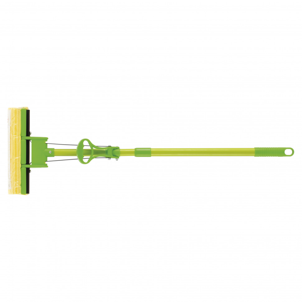 Швабра отжимная 115 см, губка PVA 27 x 5.5 x 6 см, телескопическая рукоятка, зеленая Elfe (93518)