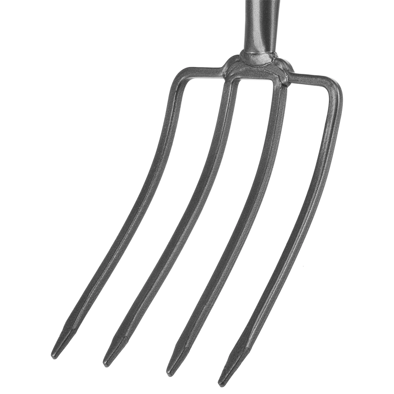 Вилы 4-рогие, огородные, кованые, 195х295х1165 мм, деревянный лакированный черенок Сибртех (61380)