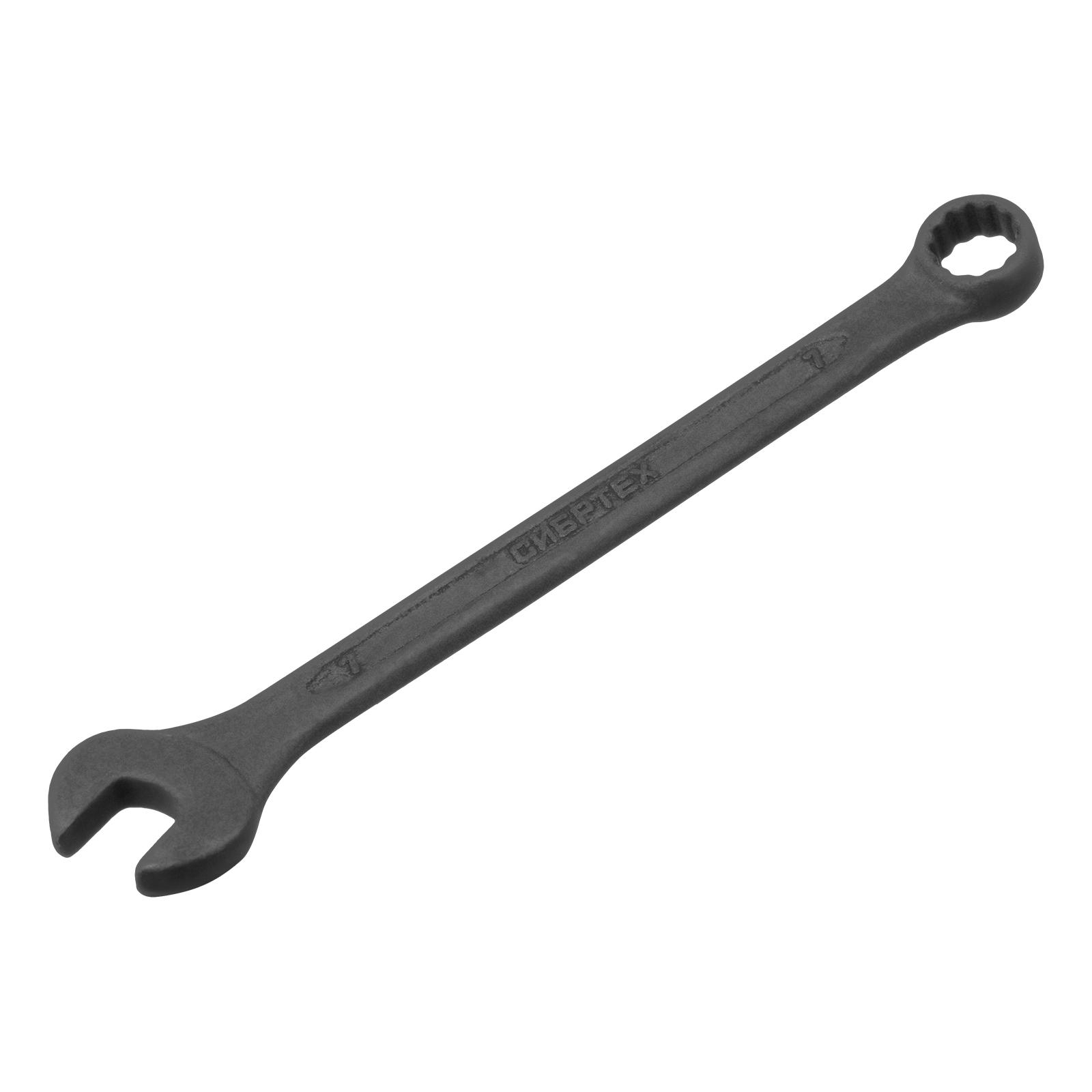 Ключ комбинированый, 7 мм, CrV, фосфатированный Сибртех (14902)