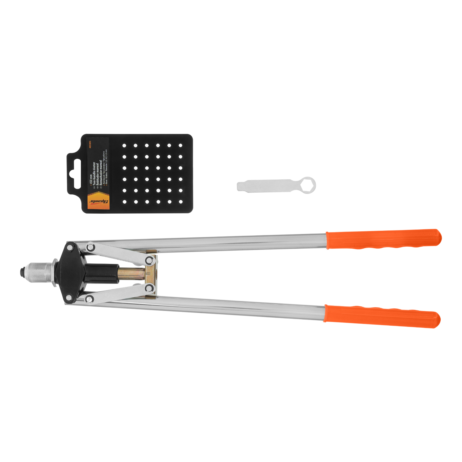 Заклепочник, 450 мм, двуручный, усиленный, заклепки 3.2-4.0-4.8 мм Sparta (405385)