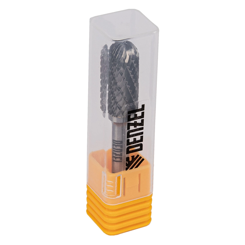 Борфреза по металлу твердосплавная, цилиндрическая закругленная, тип-С, 12 мм Denzel (72019)
