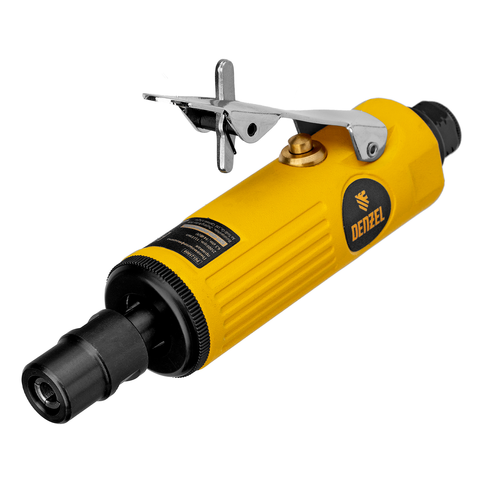 Пневмошлифмашина прямая PGS25000, 25000 об/мин, 10 шлиф. камней, цанга - 3, 6 мм, 113 л/мин Denzel (57464)