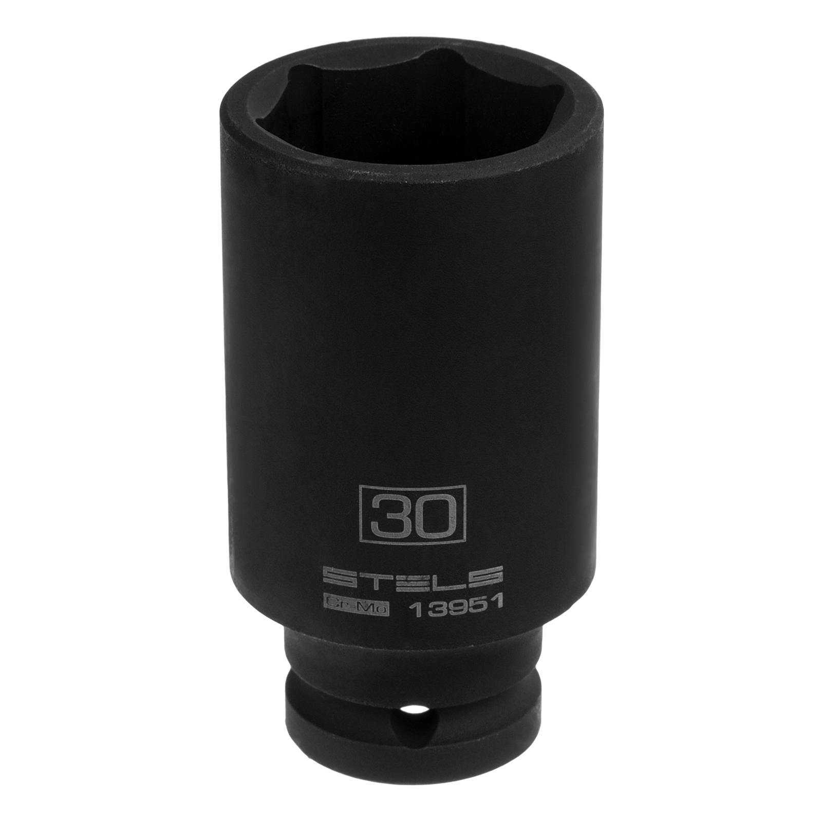Головка ударная удлиненная шестигранная, 30 мм, 1/2, CrMo Stels (13951)