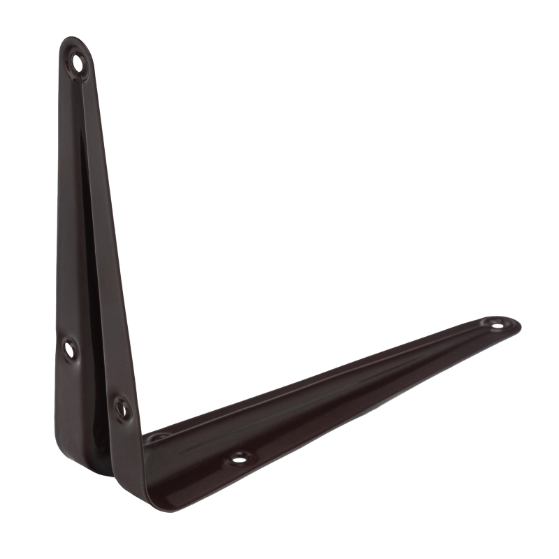 Кронштейн угловой с ребром, 125 х 150 мм, коричневый Сибртех (94023)