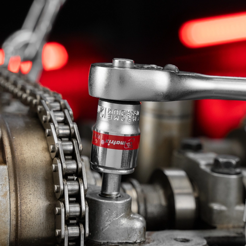 Набор торцевых головок, 1/4", 12 гранные, CrV, 4-13мм, 10 штук Matrix (13594)