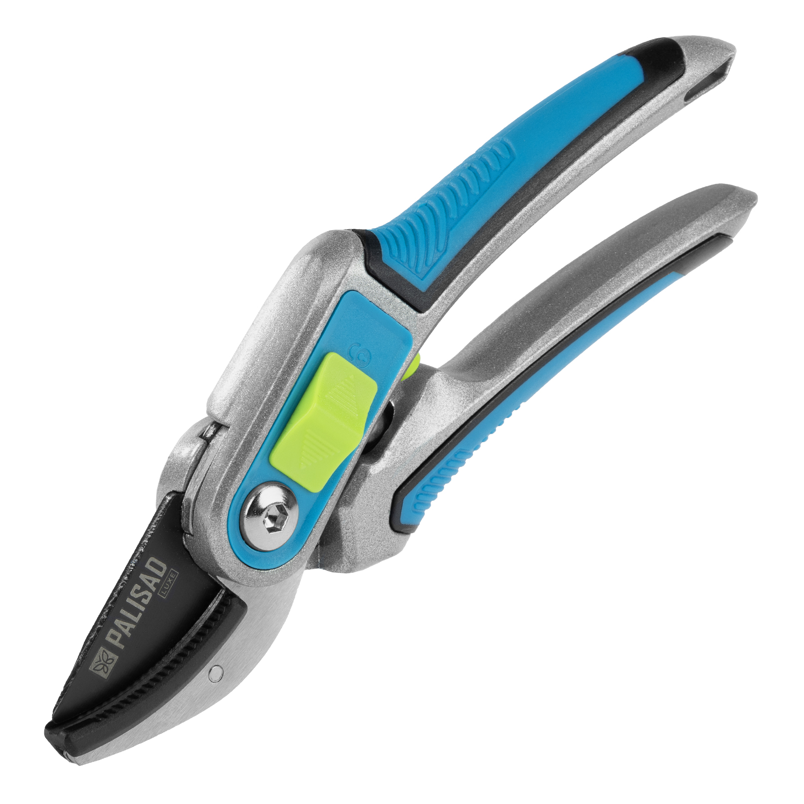 Секатор с наковальней, 215 мм, регулировка захвата, трехкомпонентные рукоятки, LUXE Palisad (60461)