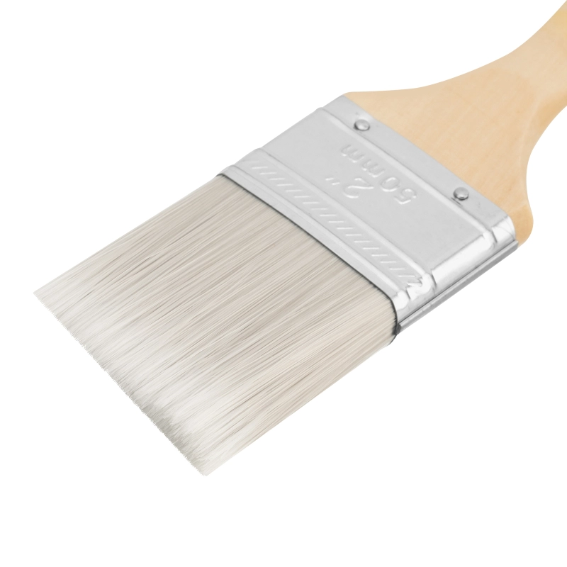 Кисть плоская для лаков "Евро" 2", искусственная щетина, деревянная ручка MTX (83087)