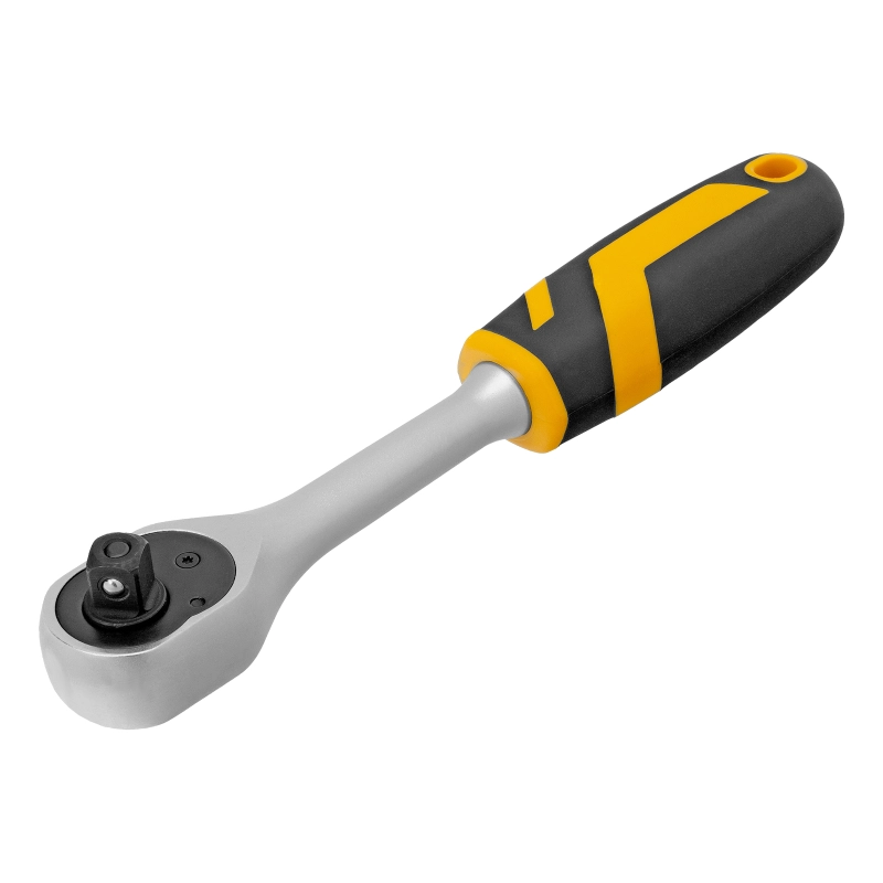 Ключ-трещотка 3/8", 90 зубьев, с быстрым сбросом, CrV Denzel (14032)