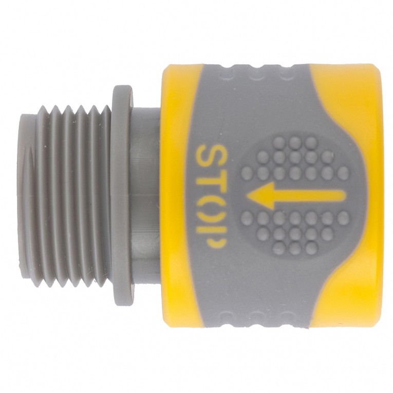 Соединитель быстросъемный, наружная резьба 3/4, с аквастоп Palisad Luxe (66233)