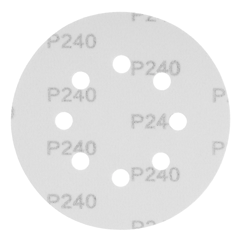Круг абразивный на ворсовой подложке под "липучку", перфорированный, P 240, 125 мм, 5 шт Matrix (73811)