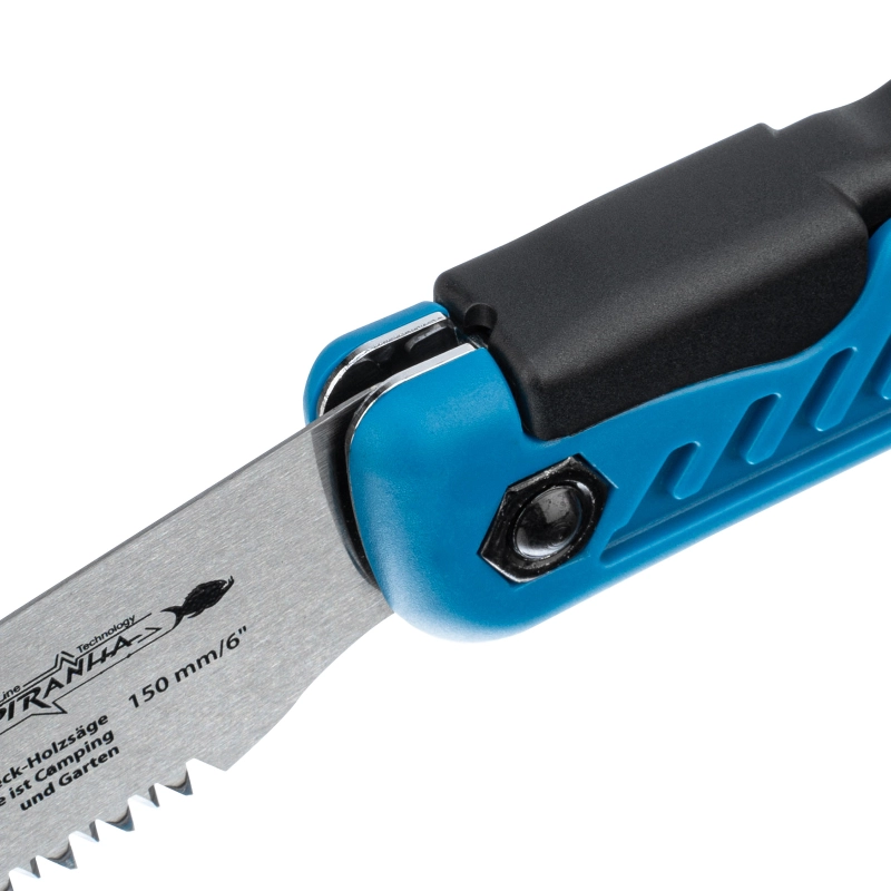 Пила по дереву Piranha, складная, для кемпинга и сада, 150 мм, 9-10 TPI, подкаленый зуб 3D, двухкомпонентная рукоятка Gross (23616)
