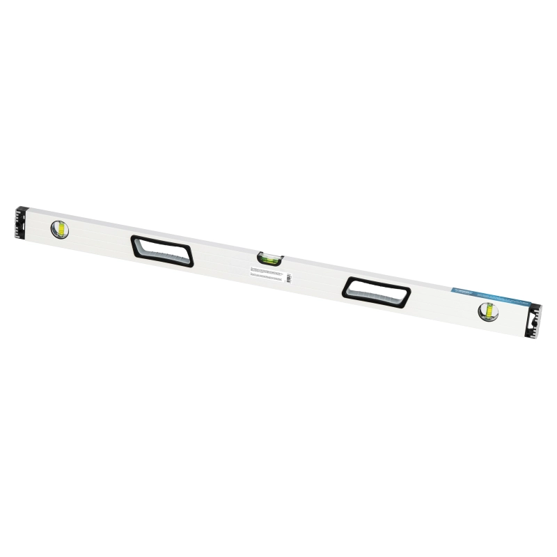 Уровень алюминиевый, 1000 мм, усиленный, рукоятки, фрезерованный, 3 глазка, магнитный Gross (34372)