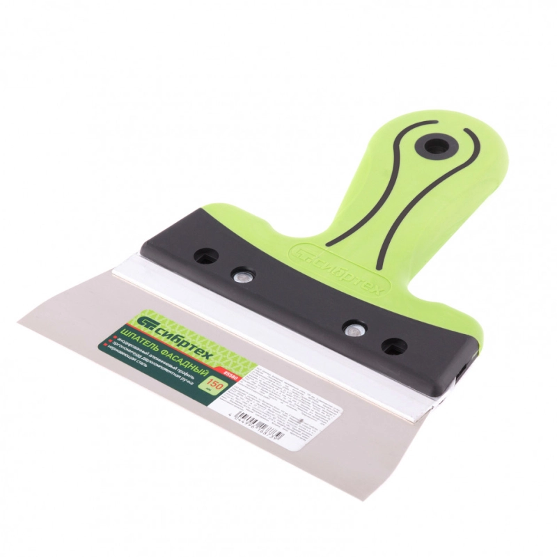 Шпатель фасадный, нержавеющая сталь, 150 мм, двухкомпонентная ручка Сибртех (85580)