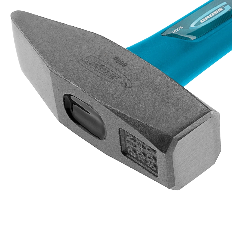 Молоток слесарный, 800 г, квадратный боек, фибергласовая обрезиненная рукоятка Gross (10278)