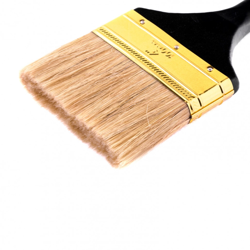 Кисть плоская "Профи" 4", натуральная щетина, деревянная ручка MTX (83155)