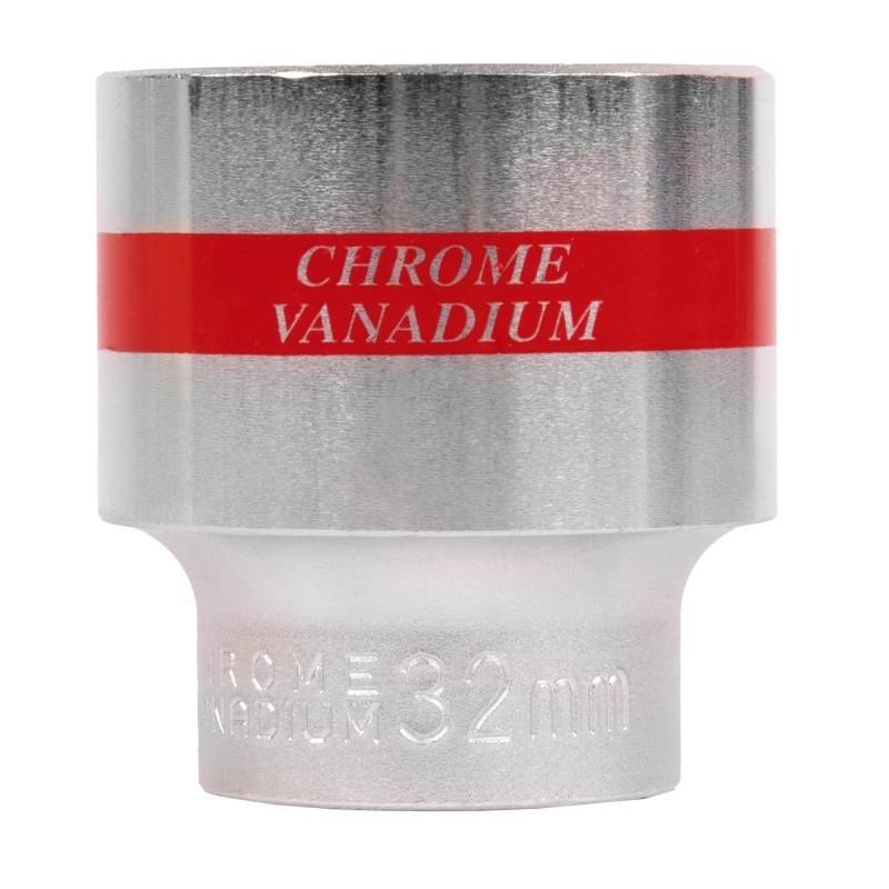 Головка торцевая, 32 мм, шестигранная, CrV, под квадрат 1/2, хромированная Matrix (13132)