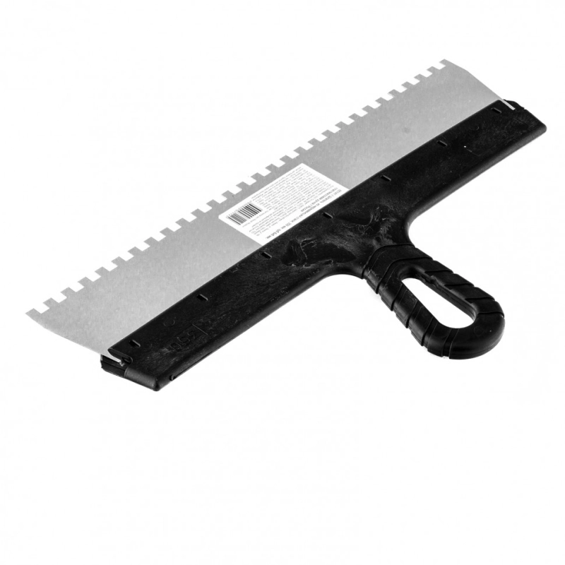 Шпатель  из нержавеющей стали, 350 мм, зуб 6 х 6 мм, пластмассовая ручка Sparta (85141)