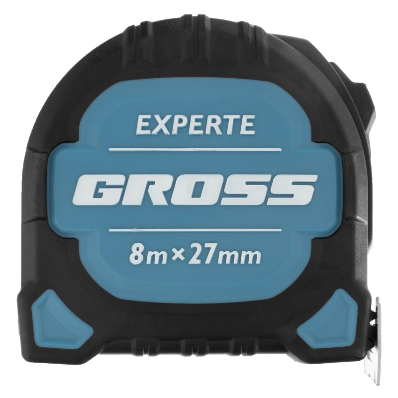Рулетка Experte,8 м x 27 мм,двухкомпонентный корпус,магнит,двухсторонняя разметка,нейлон Gross (32576)