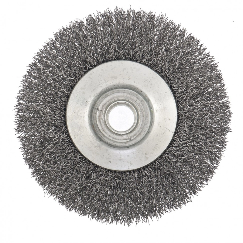 Щетка для УШМ, 100 мм, М14, "тарелка", витая проволока Сибртех (746087)