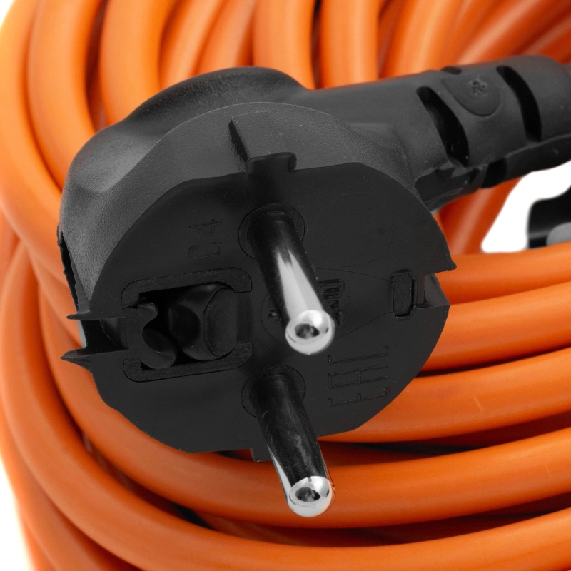 Удлинитель-шнур силовой 50 м, 16А, тип УХ16, ПВС, 1 розетка без заземления Сибртех (95825)