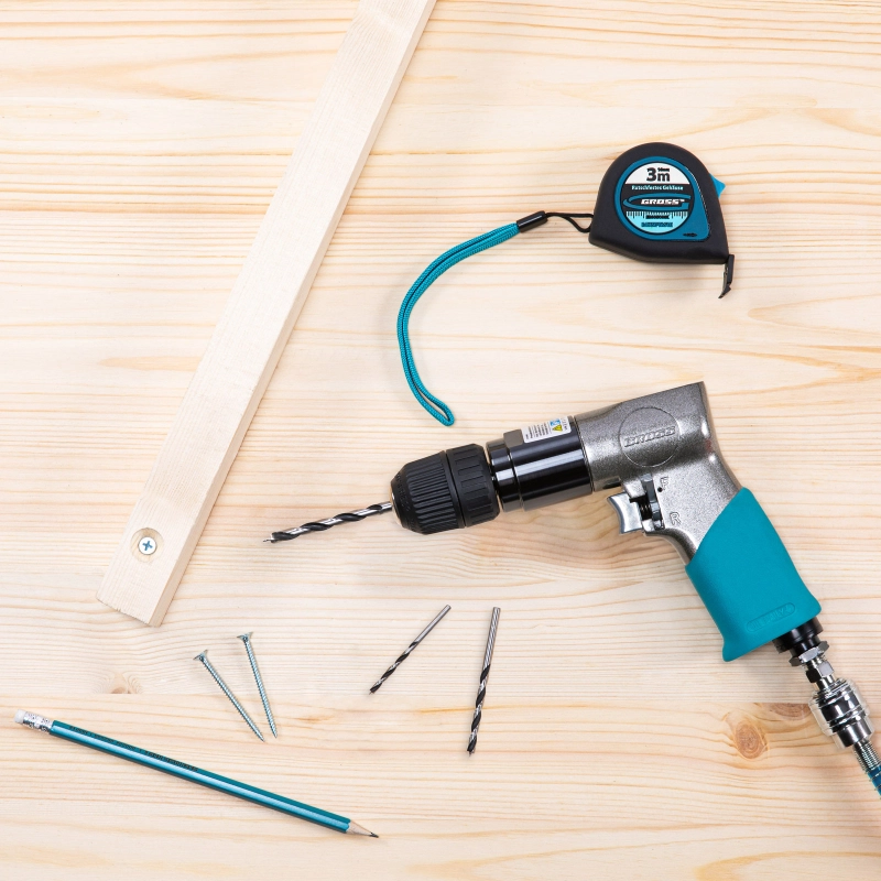 Дрель пневматическая G302, 3/8, 1800 об/мин, патрон 10 мм Gross (57449)