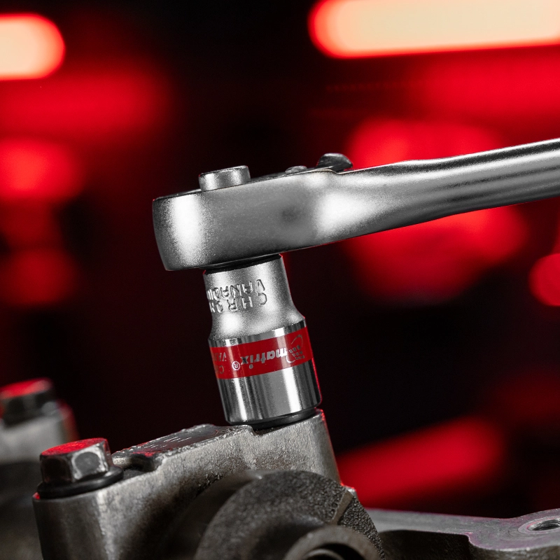 Набор универсальных торцевых головок 1/4", Spline, CrV, 4-13мм, 10 штук Matrix (13599)