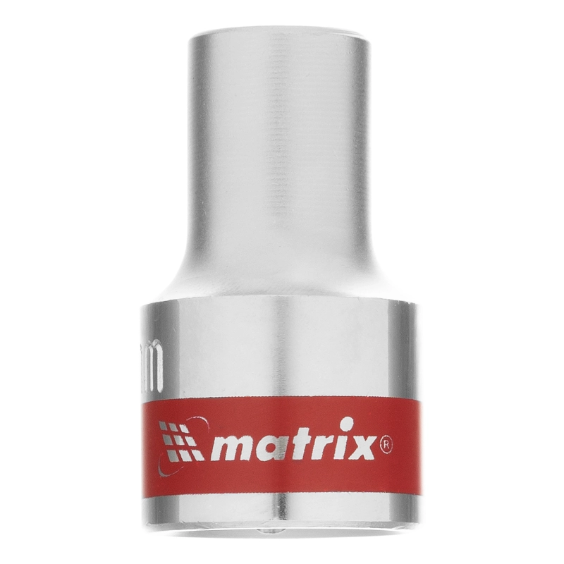 Головка торцевая, 9 мм, двенадцатигранная, CrV, под квадрат 1/2, хромированная Matrix (13678)