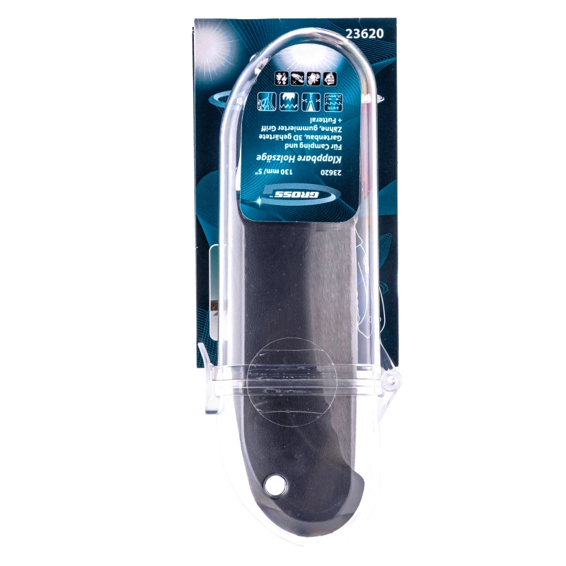 Пила по дереву Piranha, складная, для кемпинга и сада, 130 мм, 8-9 TPI, каленый зуб 3D, обрезиненная рукоятка, кобура Gross (23620)