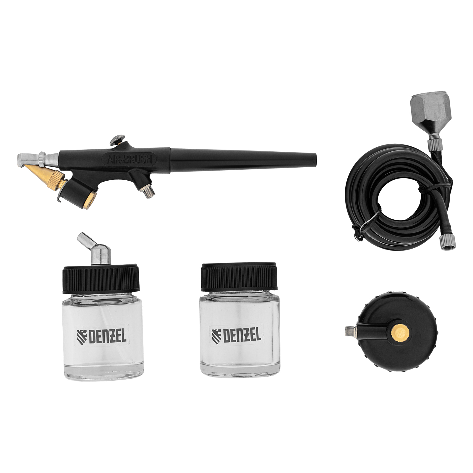 Аэрограф с нижним бачком AB2, 0,8 мм, 22 мл, 11 л/мин Denzel (57311)