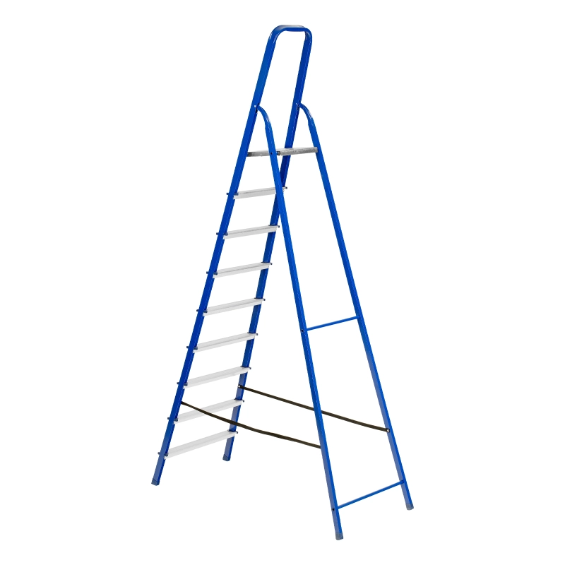 Стремянка, 9 ступеней, стальной профиль, алюминиевые ступени Сибртех (97959)