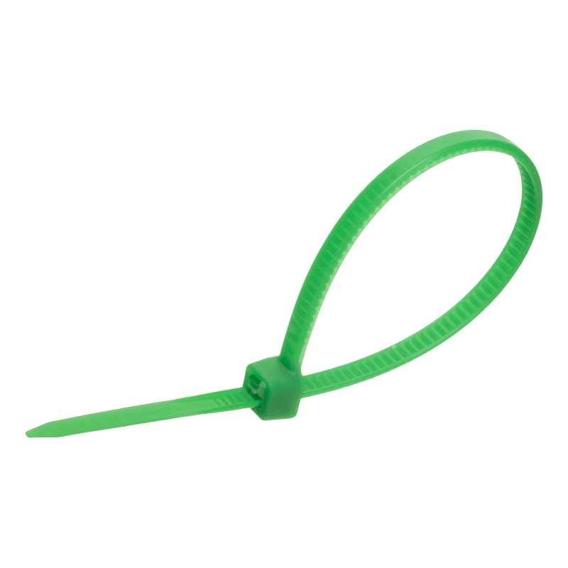 Хомуты, 100 x 2.5 мм, пластиковые, зеленые, 100 шт Сибртех (45510)