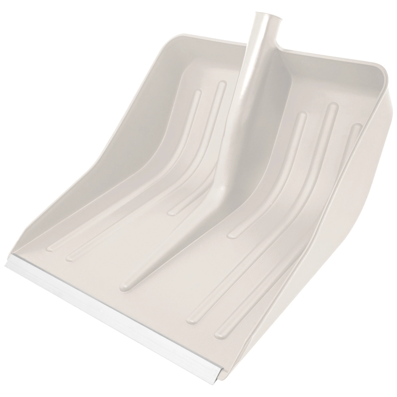 Лопата для уборки снега пластиковая, белая, 420 х 425 мм, без черенка, Сибртех (61615)