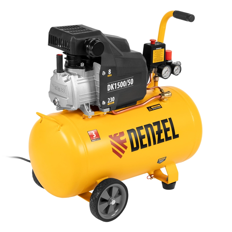 Компрессор воздушный DK1500/50, Х-PRO 1.5 кВт, 230 л/мин, 50 л Denzel (58064)