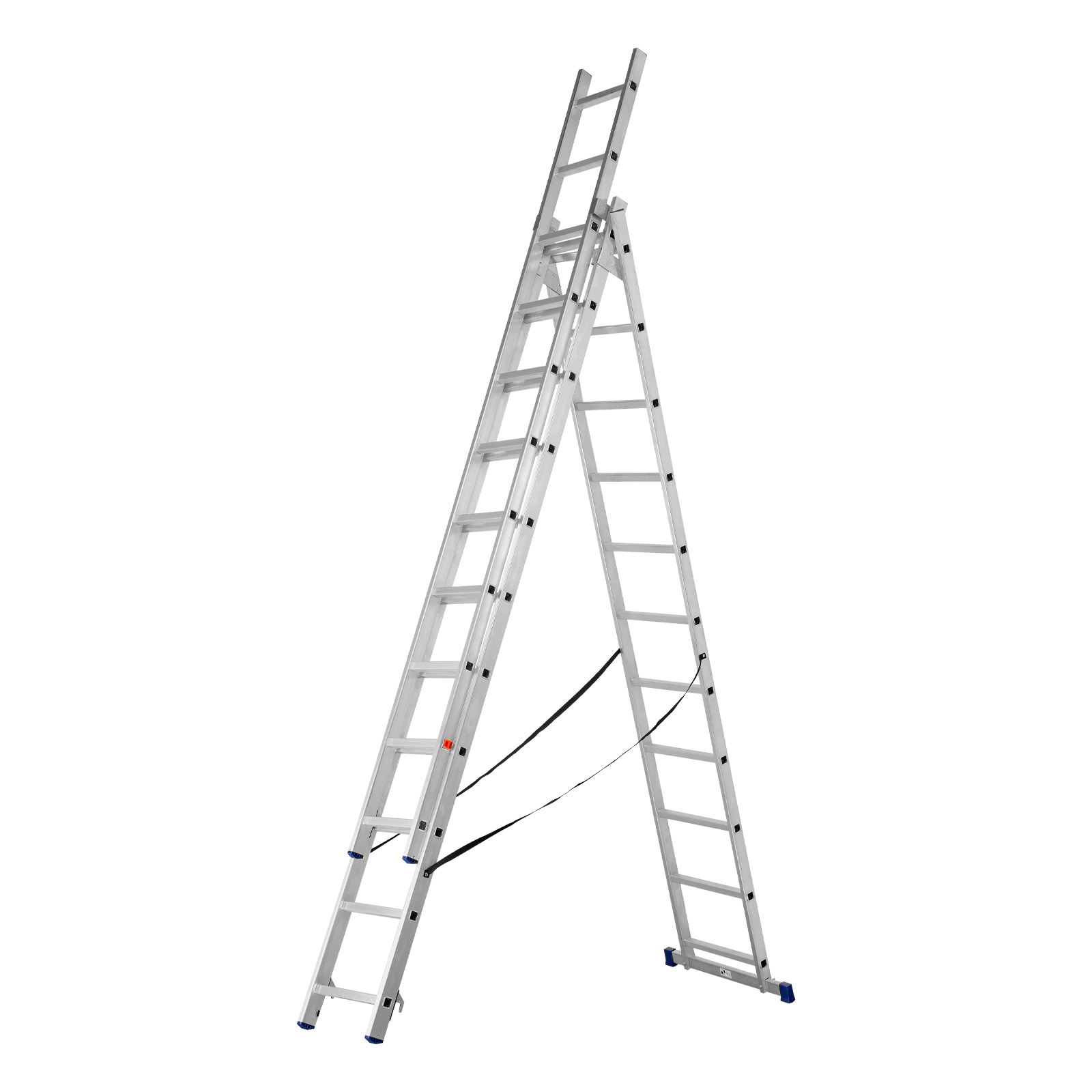 Лестница, 3 х 11 ступеней, алюминиевая, трехсекционная, Сибртех (97821)