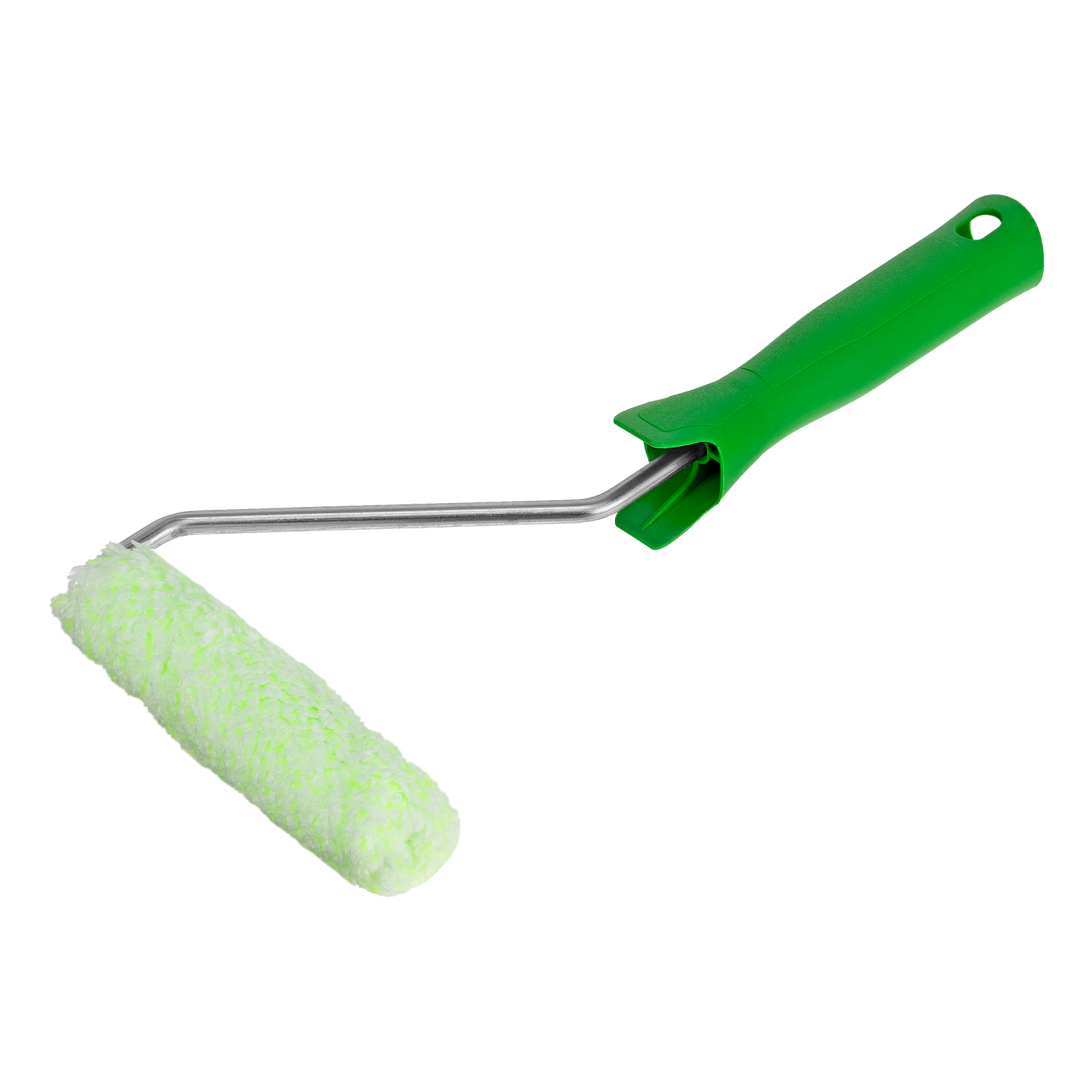 Мини-валик в сборе "Работы с древесиной", 110 мм, ворс 12 мм, D 16 мм, D ручки 6 мм, микроволокно Сибртех (80596)