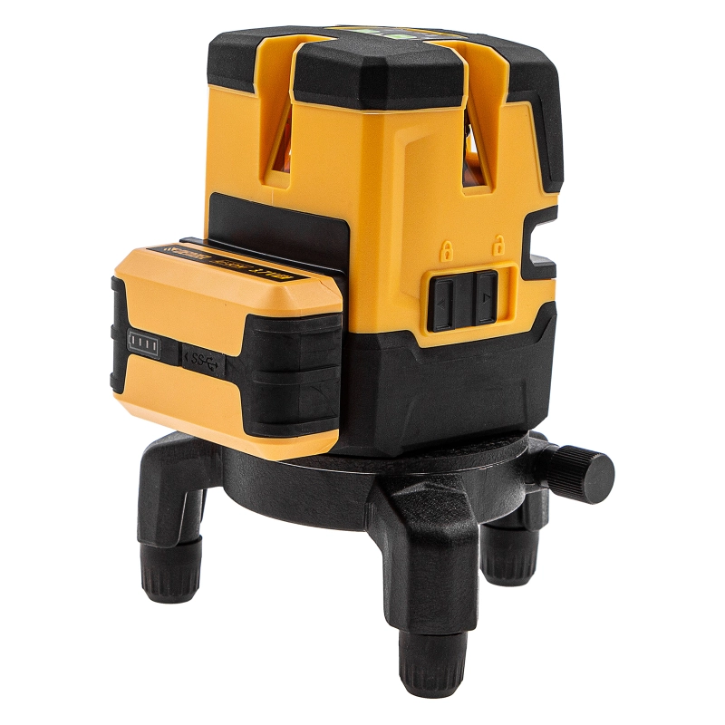 Лазерный уровень LX 06 Green, 30 м, 520 нм, аккумулятор Li 5200 mAh, резьба 5/8" Denzel (35072)