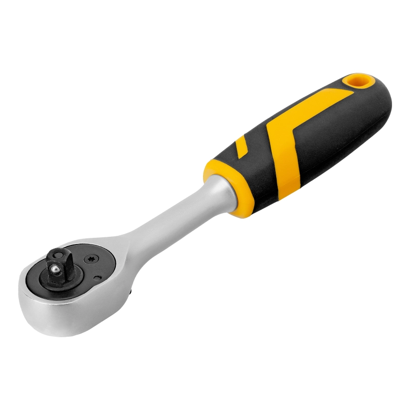 Ключ-трещотка 1/4", 90 зубьев, с быстрым сбросом, CrV Denzel (14031)