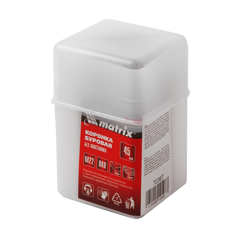 Буровая коронка, M22 х 45 мм Matrix (70367)