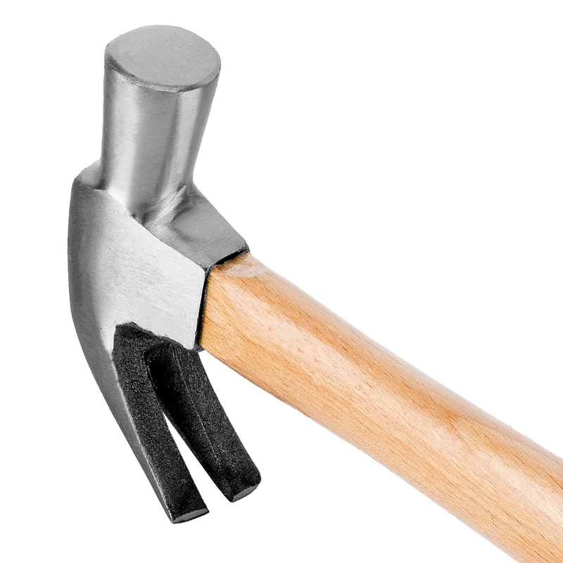 Молоток-гвоздодер, 450 г, боек 27 мм, деревянная рукоятка Sparta (104205)