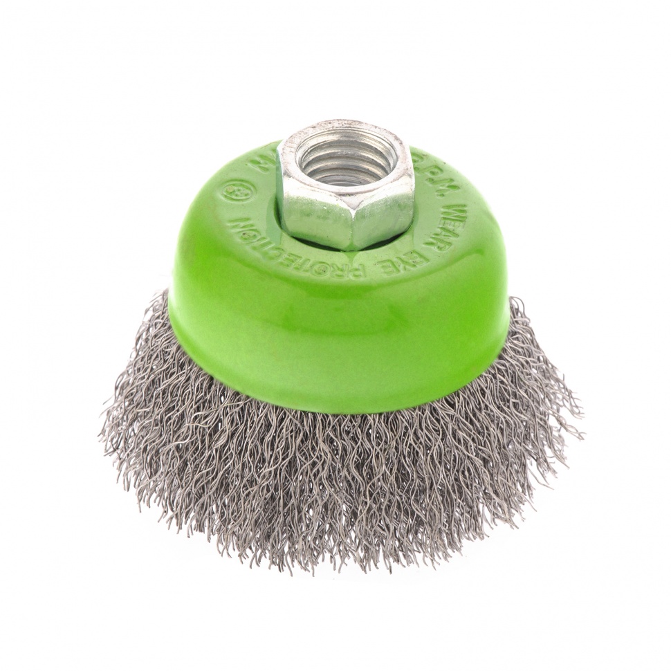 Щетка для УШМ, 65 мм, М14, "чашка", витая проволока 0.3 мм Сибртех (746037)