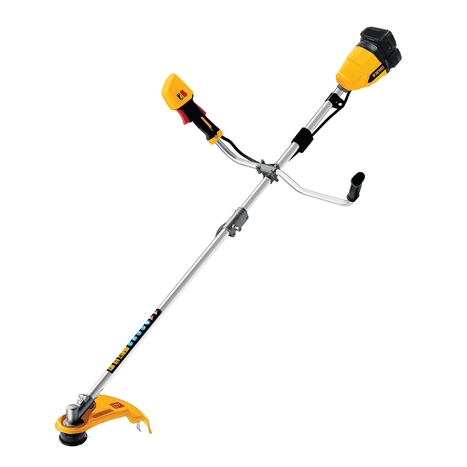 Триммер аккумуляторный бесщет., GT-380, катушка, диск, Li-Ion, 40 В Denzel (58721)