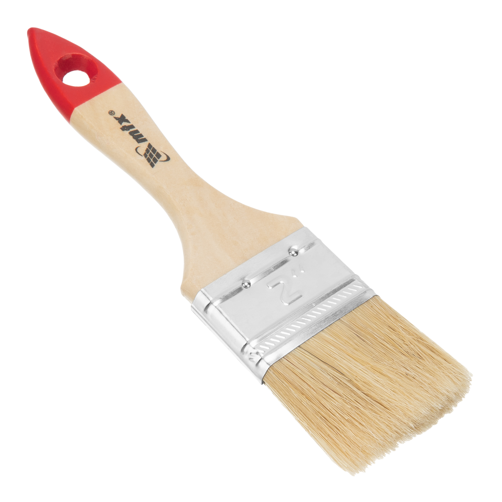 Кисть плоская "Стандарт" 2" (50 мм) натуральная щетина, деревянная ручка MTX (82530)
