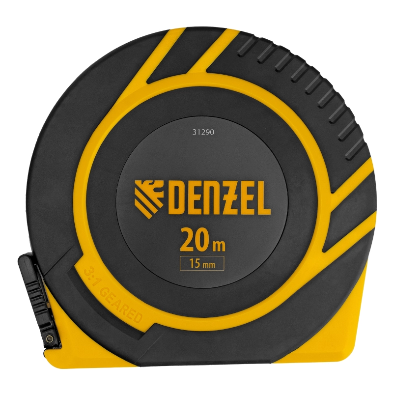 Рулетка геодезическая 20 м х 15 мм, закрытый корпус, фиберглассовая лента Denzel (31290)