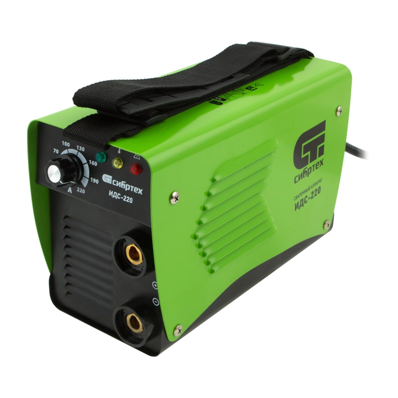 Аппарат инверторный дуговой сварки ИДС-220, 220 А, ПВ 80%, диаметр электрода 1.6-5 мм Сибртех (94377)