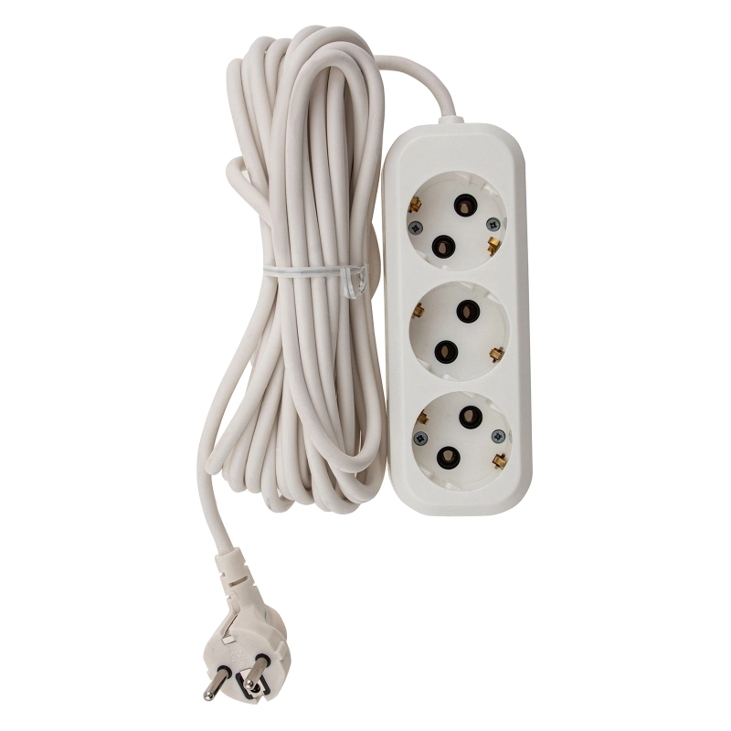 Удлинитель бытовой 7 м, 10А, тип УХз10, с заземлением, 3 розетки Сибртех (96068)