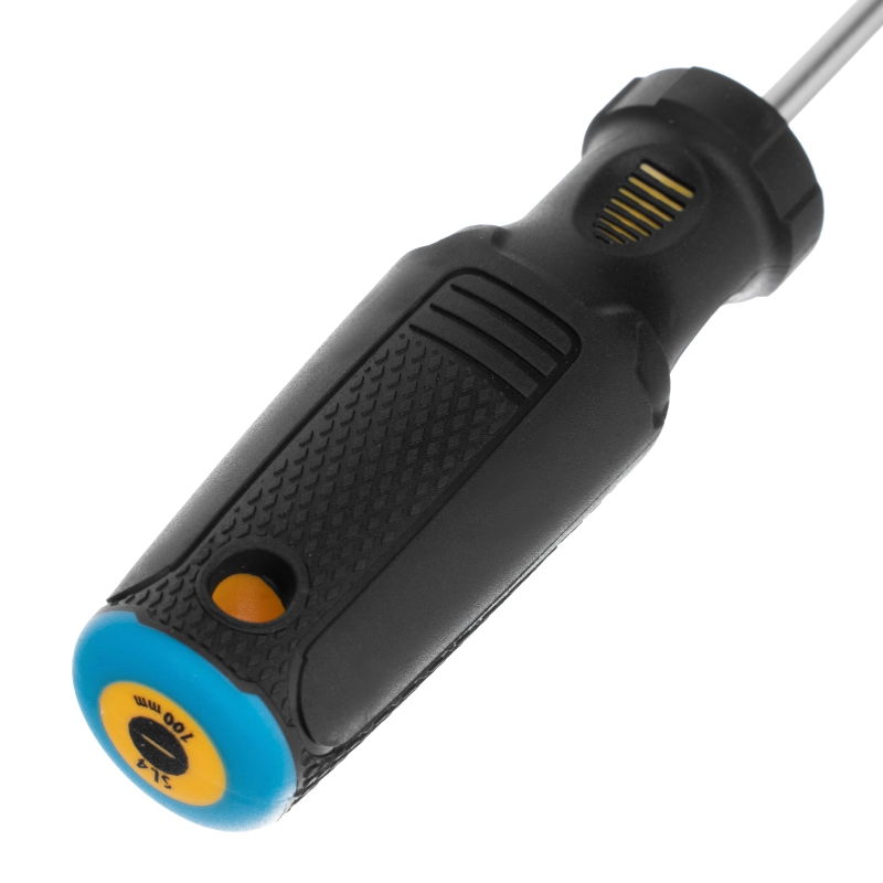 Отвертка SL4х100 мм, CrV, трехкомпонентная рукоятка Denzel (12192)