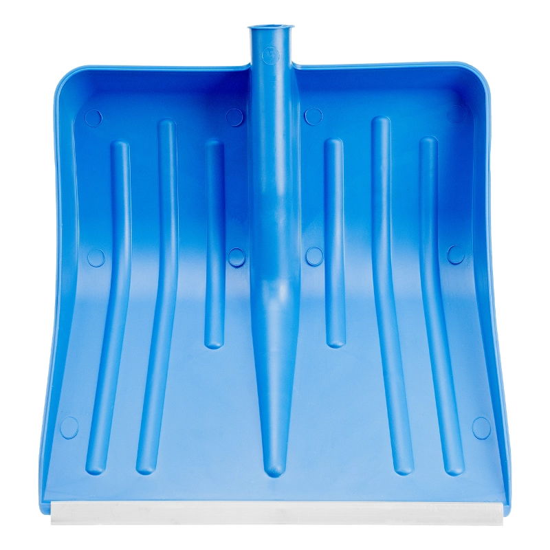 Лопата для уборки снега пластиковая, синяя, 420 х 425 мм, без черенка, Сибртех (61618)