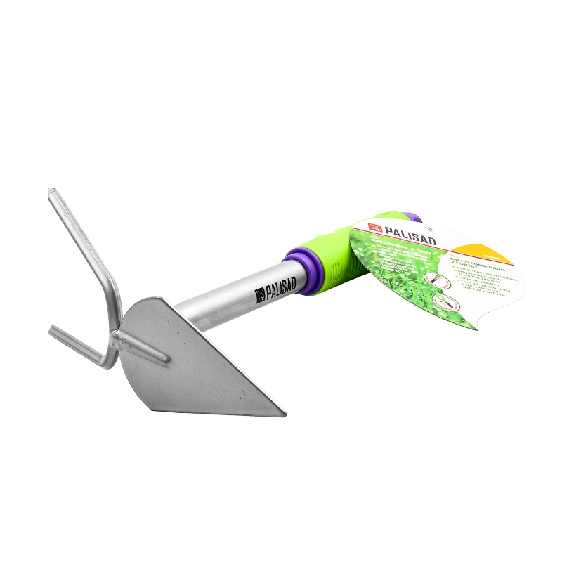 Мотыжка комбинированная 2-зубая, 85 х 190 х 275 мм, стальная, обрез. рукоятка Palisad (630058)